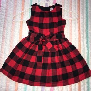 Carter’s 2T Buffalo Check Plaid Holiday Dress